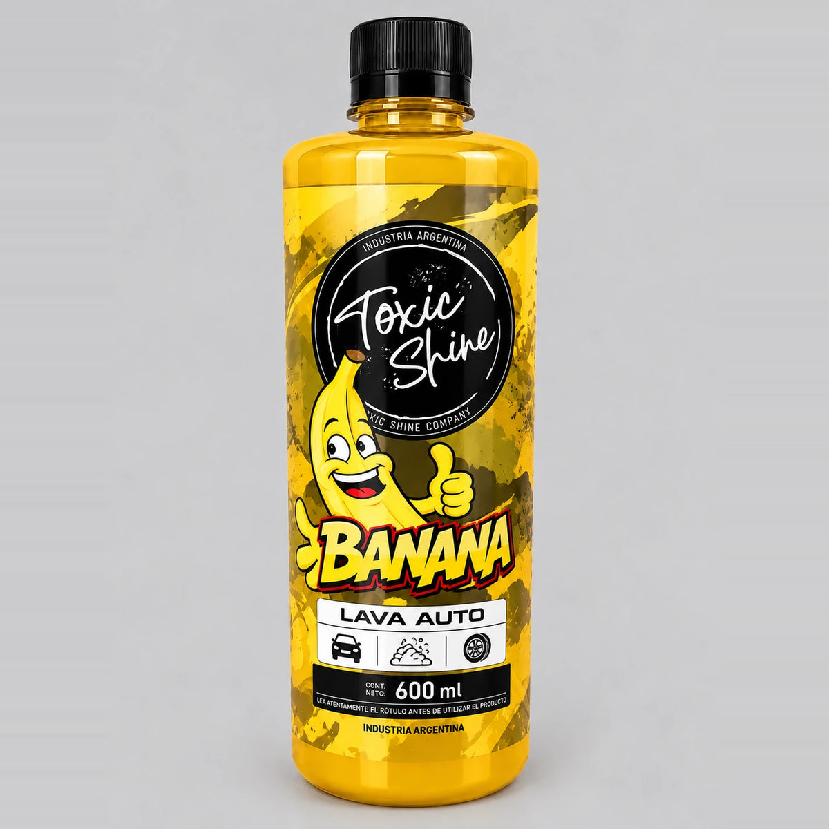 Banana Shampoo 600 ml Toxic Shine, shampoo lava autos con espuma activa