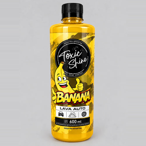 Banana Shampoo 600 ml Toxic Shine, shampoo lava autos con espuma activa