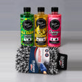 Combo Exterior Vayron: All Clean, Banana Shampoo, Cera Cherry y guante de microfibra XL