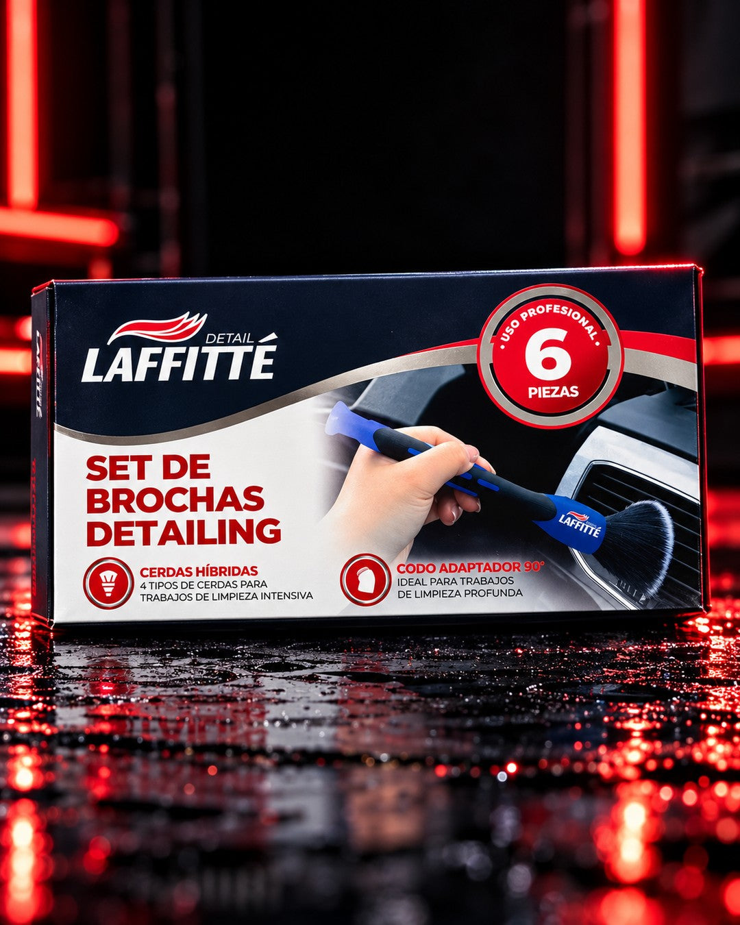 Set de brochas detailing Laffitte 6 piezas